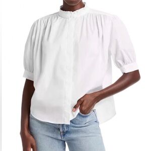 Rag & Bone Jordan Classic White swing pleated button down blouse with tags